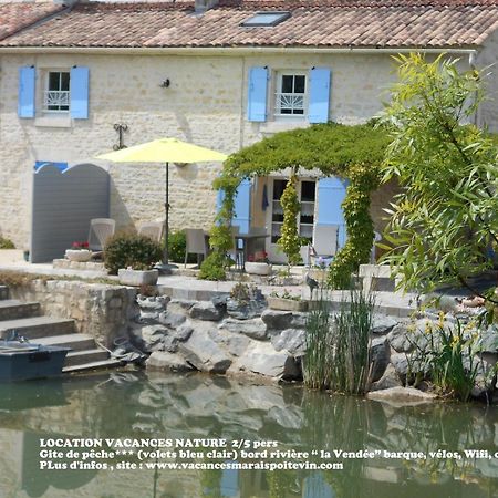Marais Poitevin Bord Riviere Peche ,Barque, Velos, Wifi, Linge, Cheminee, Cuisine, Terrain De Boules La Taillee Экстерьер фото