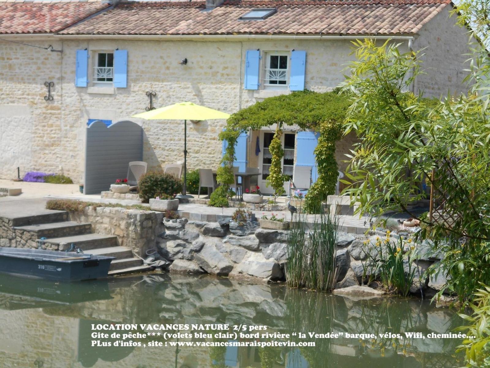 Marais Poitevin Bord Riviere Peche ,Barque, Velos, Wifi, Linge, Cheminee, Cuisine, Terrain De Boules La Taillee Экстерьер фото